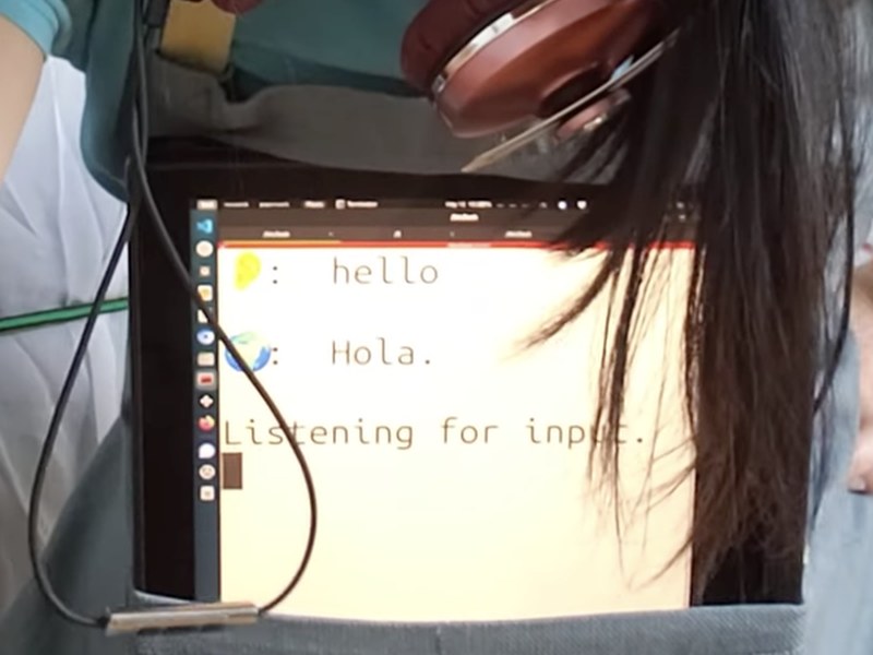 Real-Time Translation Shirt/Apron