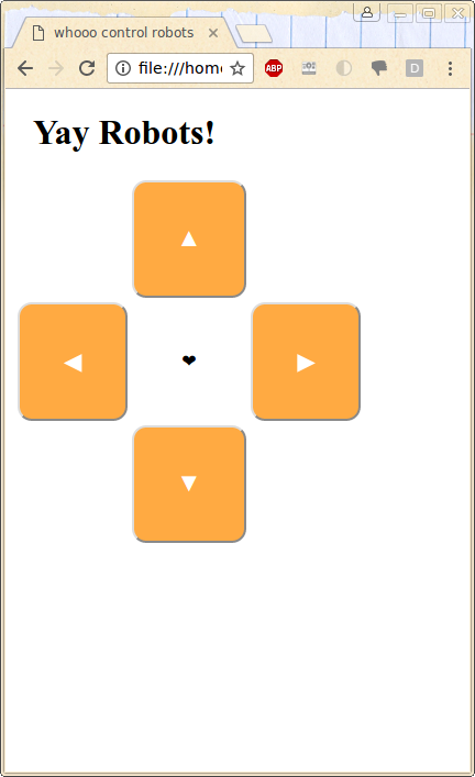 GUI available when connected over wifi to the ESP8266, which is acting as a server